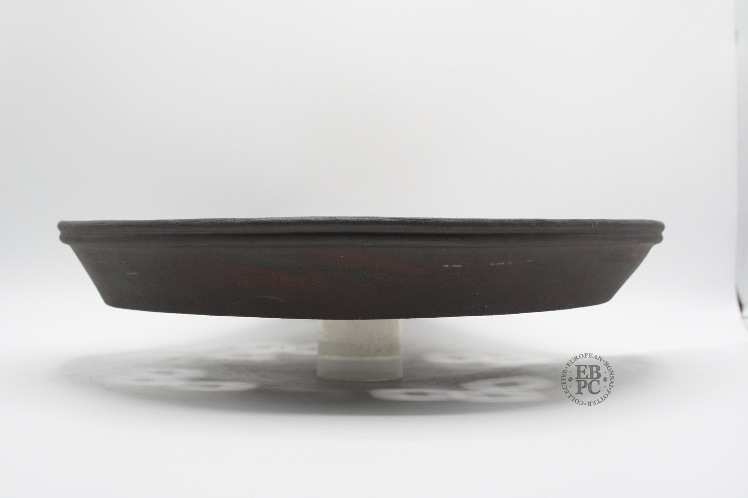 Shibusa Bonsai Pots - Italy. 32.5cm; Nanban Style Pot; Dark Red/Black Mix Clay; Classic Nanban Design; EBPC Stamped. * EBPC-DIRECT *- Shipped by the artist. Lorenzo Penello - Italy.