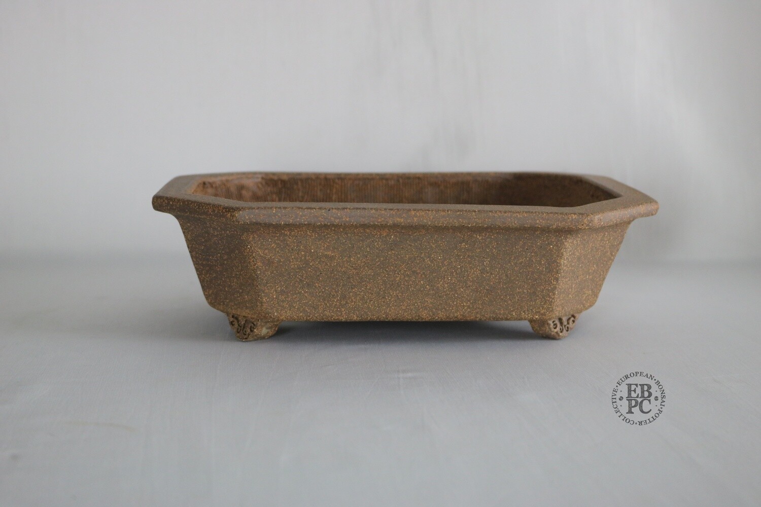 Amdouni Bonsai Pots - 24.3cm; Rectangle; Unglazed; Bold Design; ; Carved Feet; Sami Amdouni