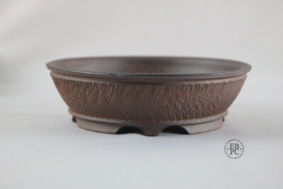 Gramming Pots - 13cm; Wood-fired; Ash deposits; Unglazed; Textured Pattern Design; Refined; Recessed Feet; Tomas Gramming.