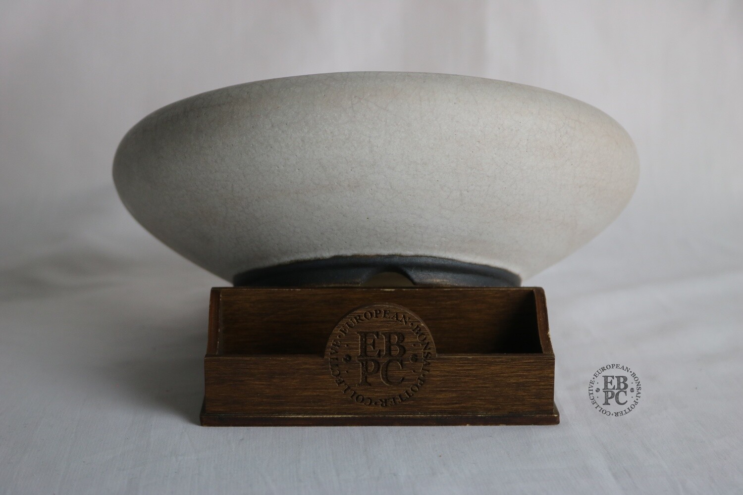 Walsall Studio Ceramics - David Jones; 20.3cm; Round; Flared Style; Glazed; Light Pastel Lilac; Crackle Glaze; EBPC Stamped.