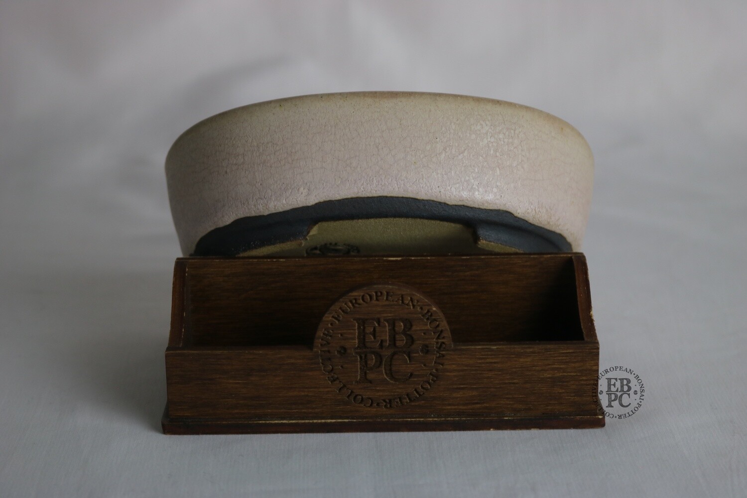 Walsall Studio Ceramics -David Jones; 13.3cm; Oval; Crackle Glaze; Pink; EBPC Stamped.