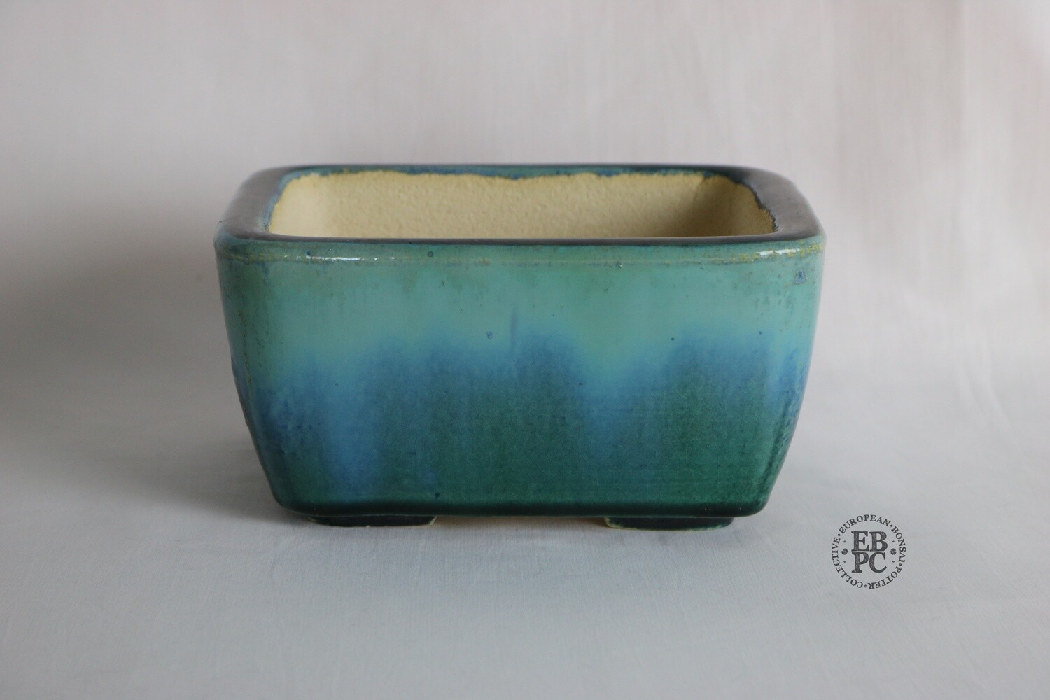 Bruno Auvinet - 17cm, Magnificent Glaze; Rectangle; Soft Corners; Blues; Greens; ; Bruno Auvinet