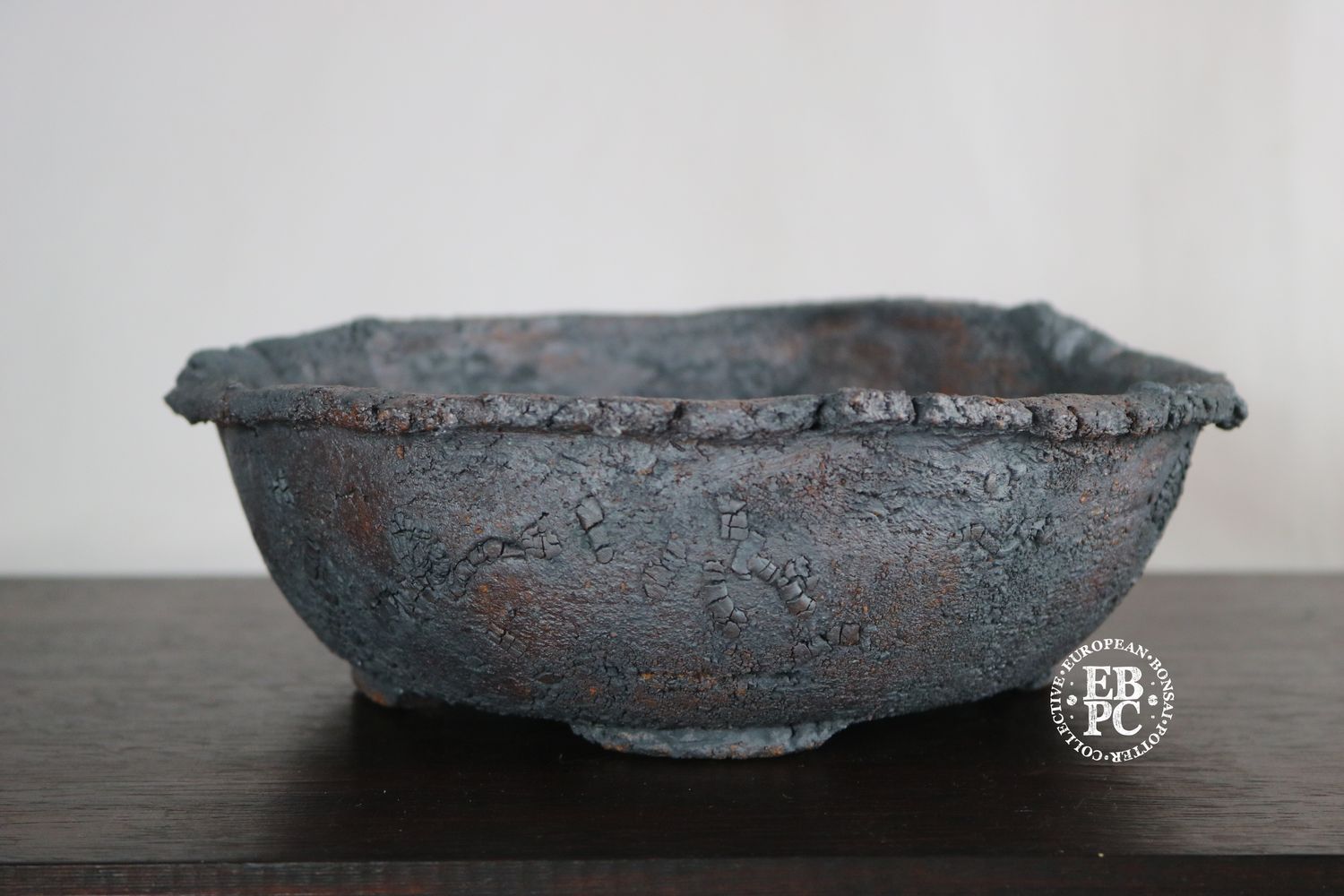 Dragonfly Bonsai Pots - 22cm; Nanban; Round; Rustic; Textured; Recessed Feet; Graham Simpson