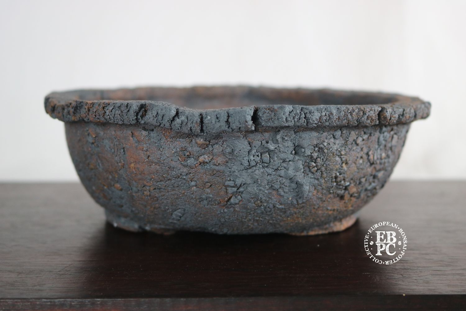 Dragonfly Bonsai Pots - 22cm; Nanban; Round; Rustic; Textured; Recessed Feet; Graham Simpson