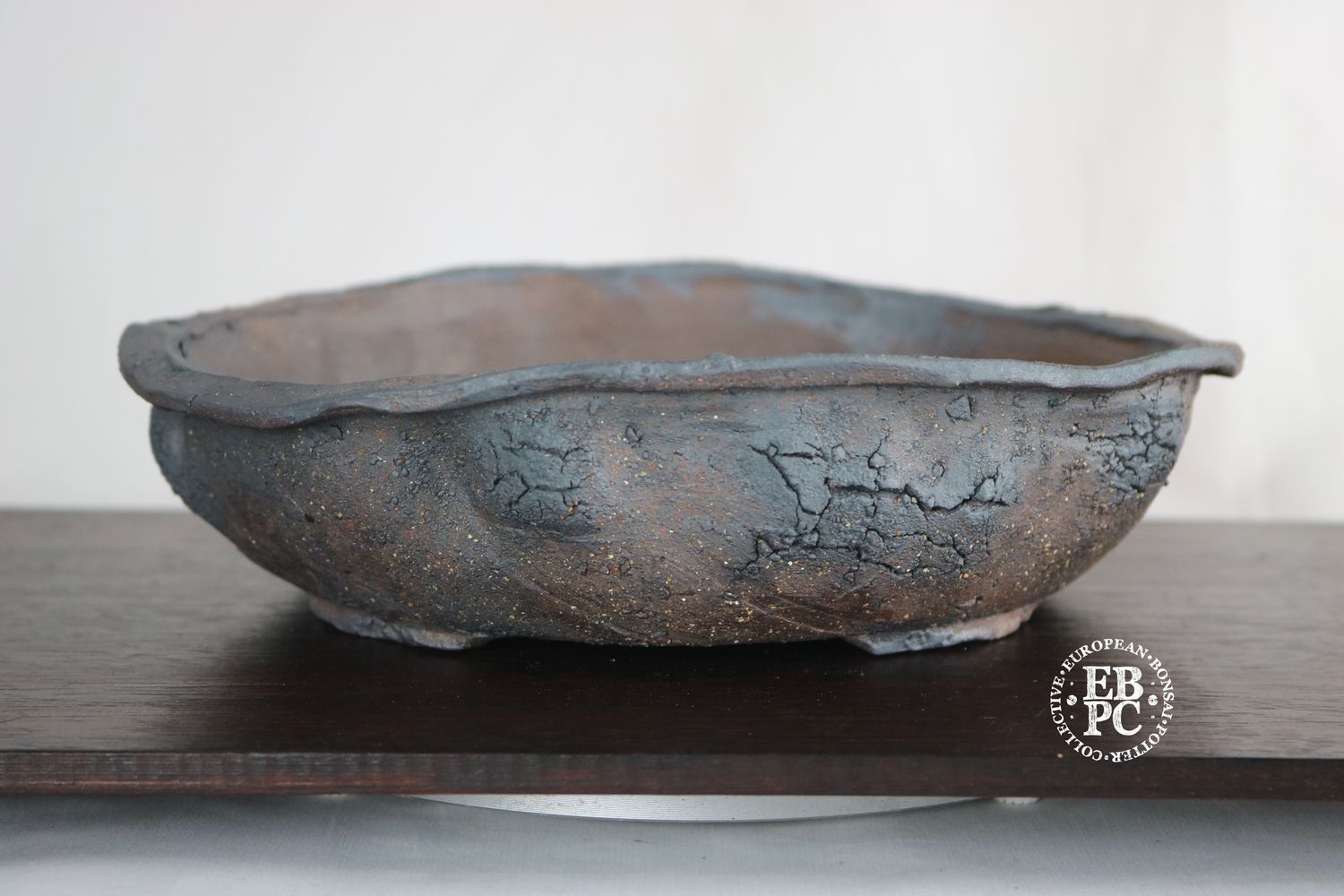 Dragonfly Bonsai Pots - 26cm; Nanban; Round; Rustic; Textured; Recessed Feet; Graham Simpson