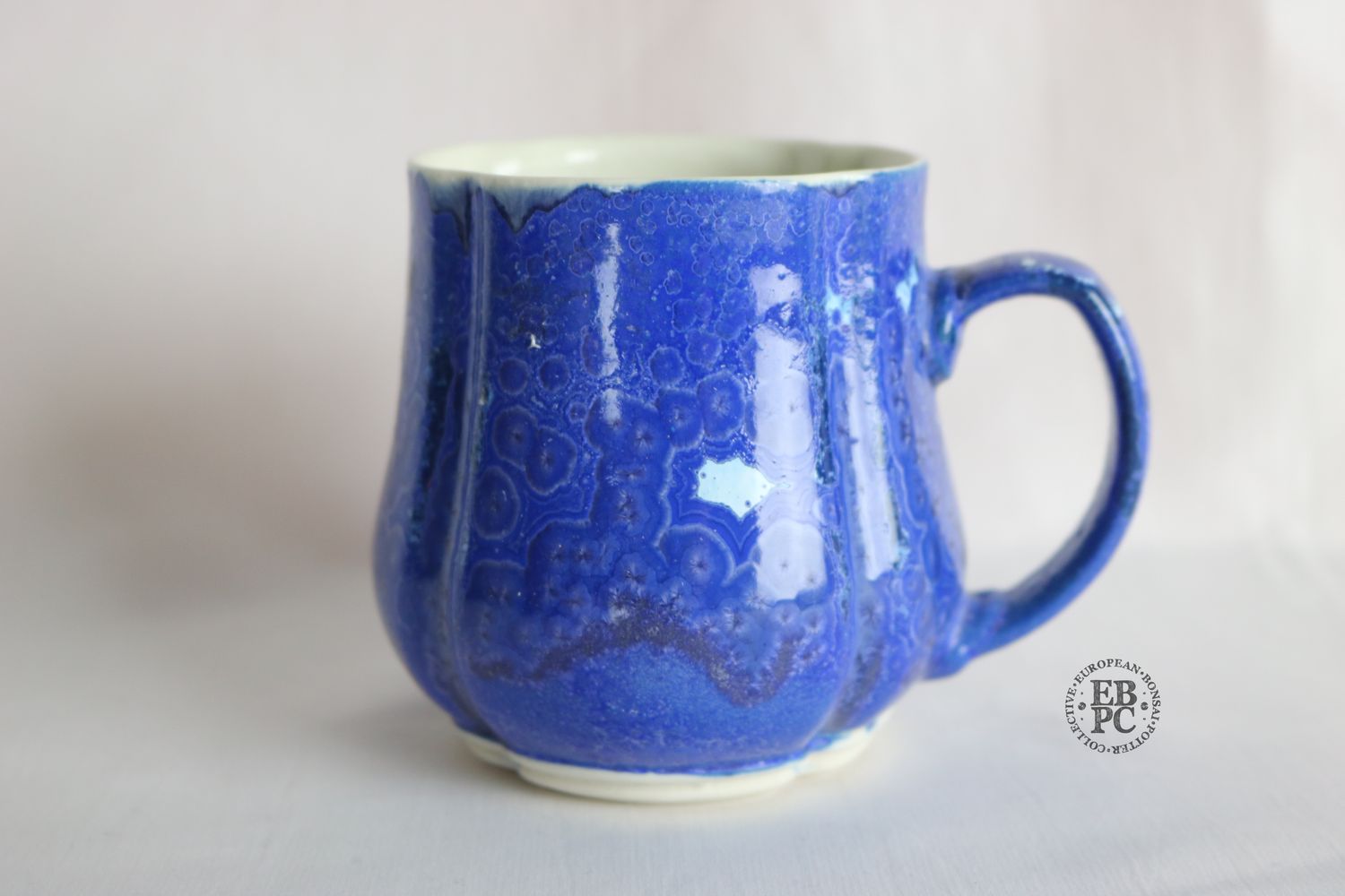 O Yaku - Crystalline Glazed Mug; Porcelain; Mokko Design; Crystalline Glaze; Blues; Shay Cohen, Israel.