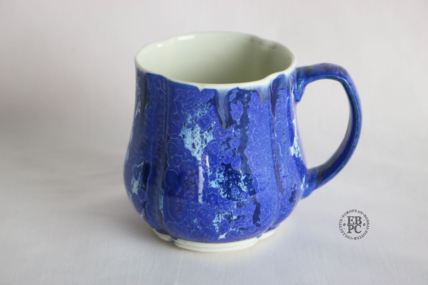 O Yaku - Crystalline Glazed Mug; Porcelain; Mokko Design; Crystalline Glaze; Blues; Shay Cohen, Israel.