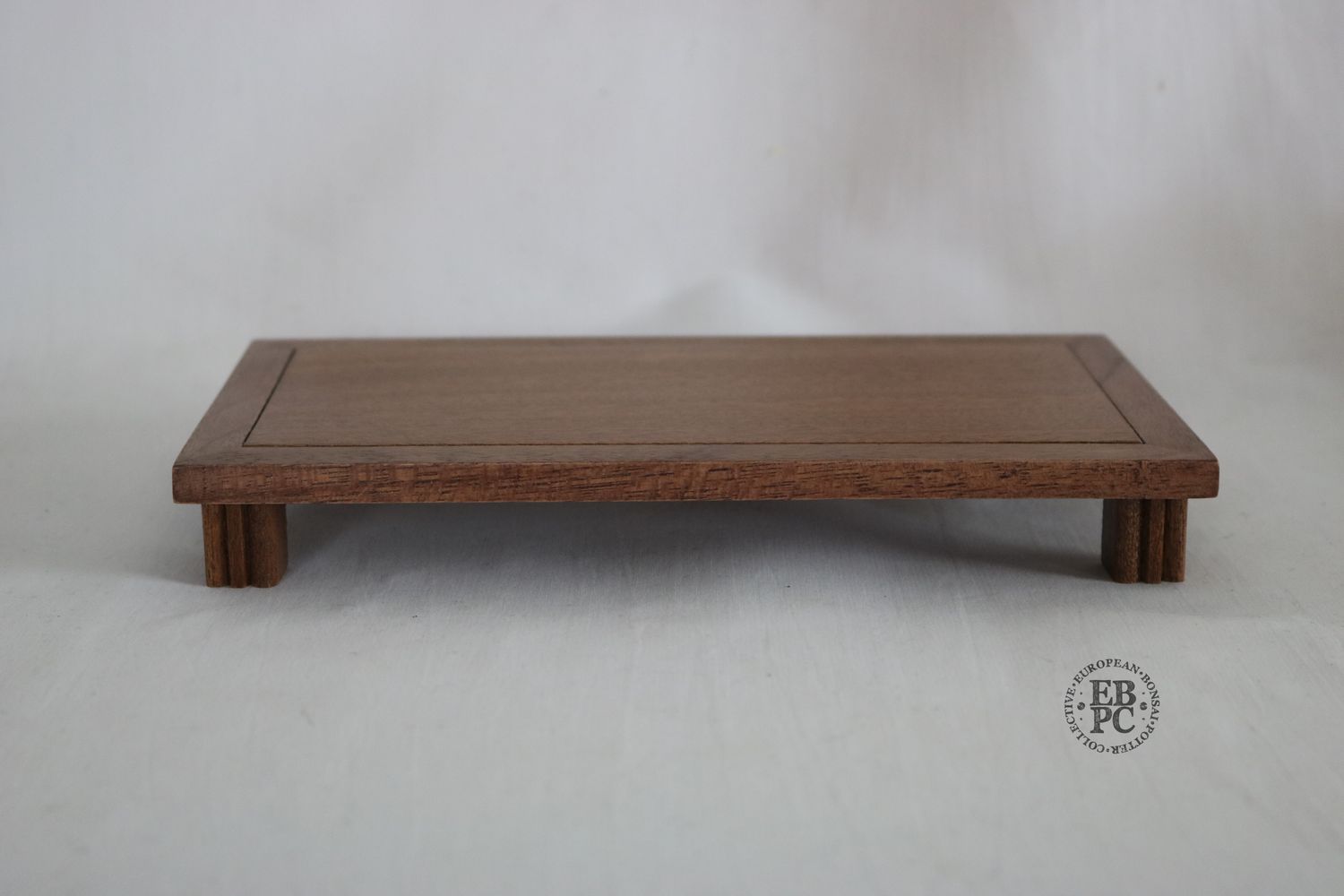 David Harris Bonsai Tables - Hand-Crafted; 21.3cm; Display Table; Low Profile Design; Detailed Legs; Incised Boarder; Stamped.