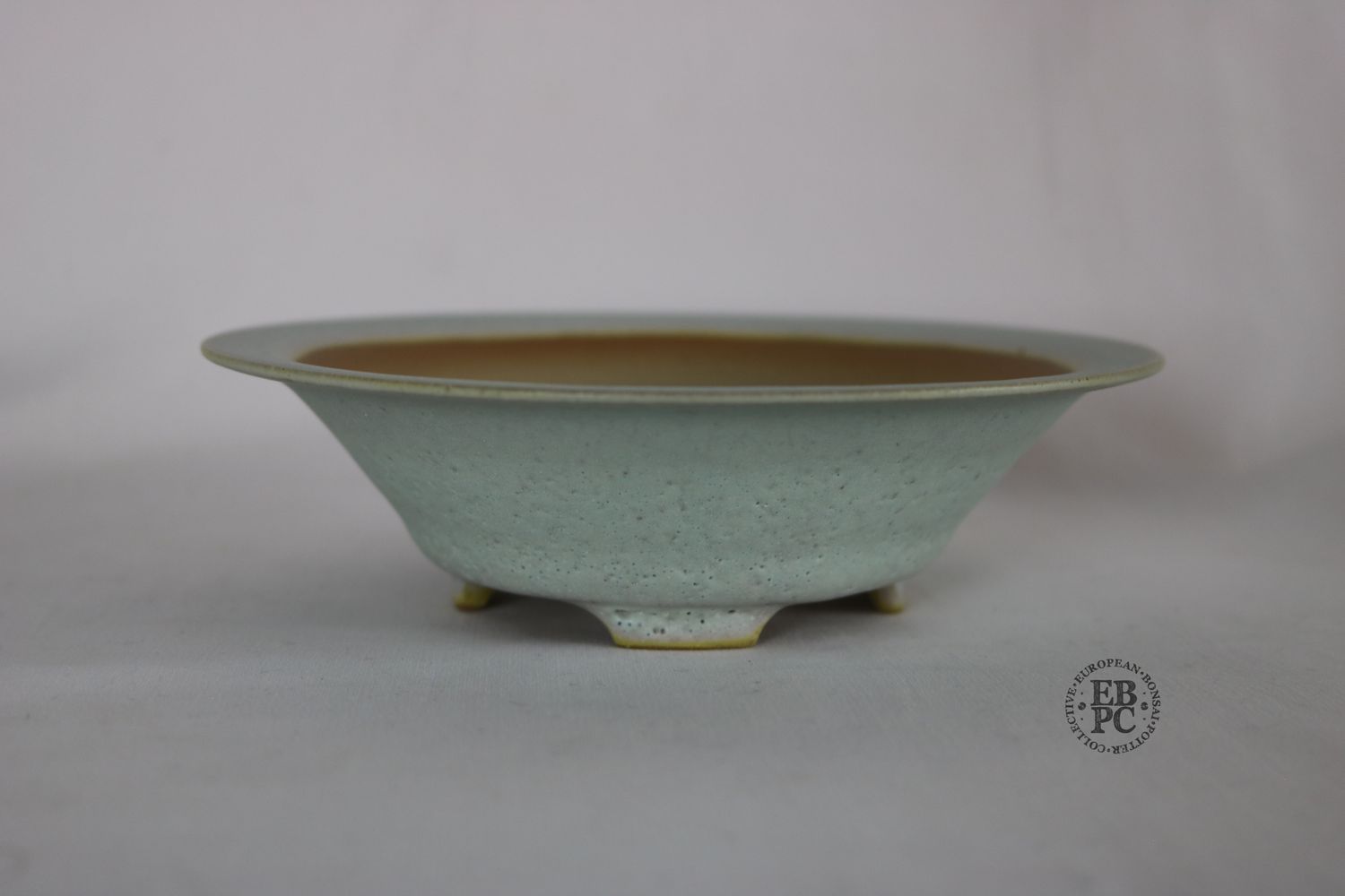 Gramming Pots - 14cm; Hand-thrown; Wide Lip Design; Superb Light Duck Egg Glaze; Detailed feet; Cream; Light Blue / Green; Tomas Gramming