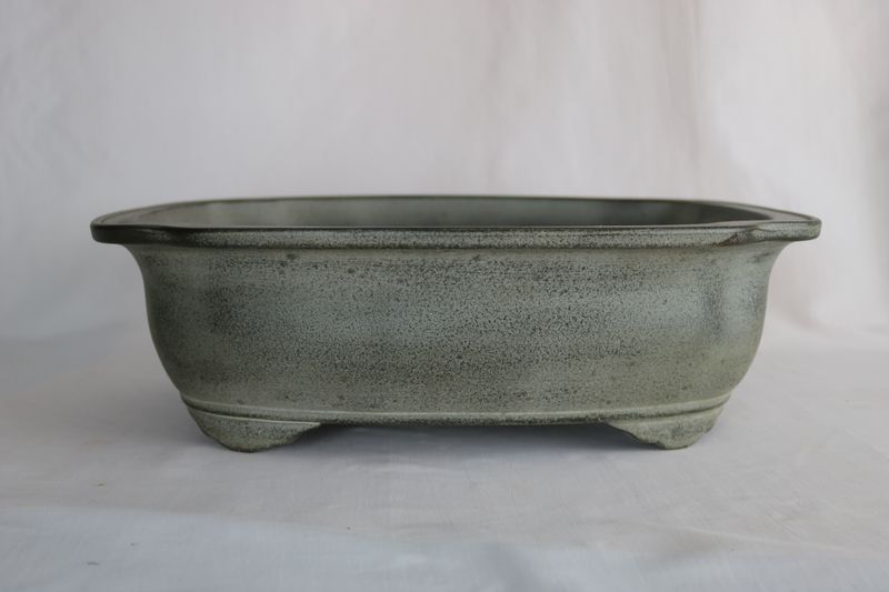 Kaiyou. Tokoname, Japan.     40.5cm; Large Mokko; Grey &#39;Udei&#39; Finish; Stamped by Artist