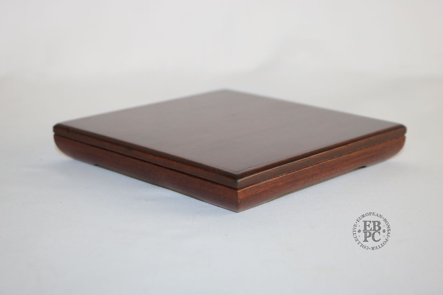 David Harris Bonsai Tables - Mahogany; Hand-Crafted; 12.9cm; Display Table; Low Profile Design; Full width Legs; Stamped.
