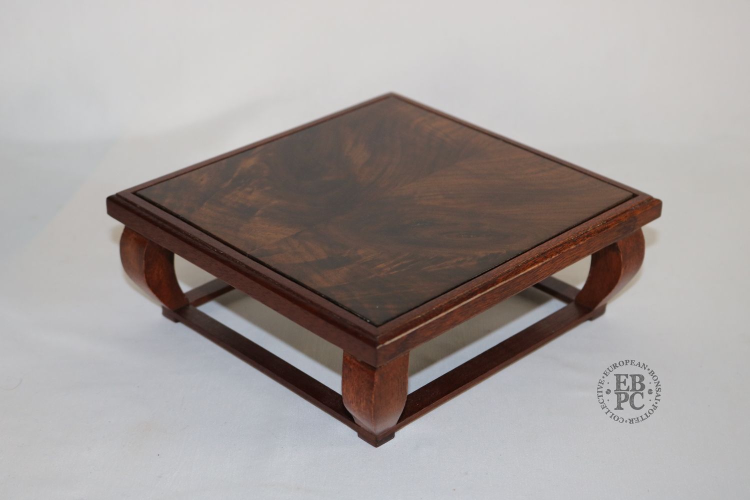 David Harris Bonsai Tables - Mahogany &amp; Black Walnut; Hand-Crafted; 15.7cm; Boxed Display Table; Elegant Design; Stamped.