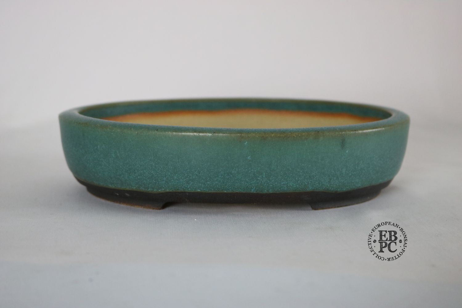 Walsall Studio Ceramics - David Jones; 20cm; Oval; Glazed; Turquoise; Esther Griffiths; EBPC Stamped.