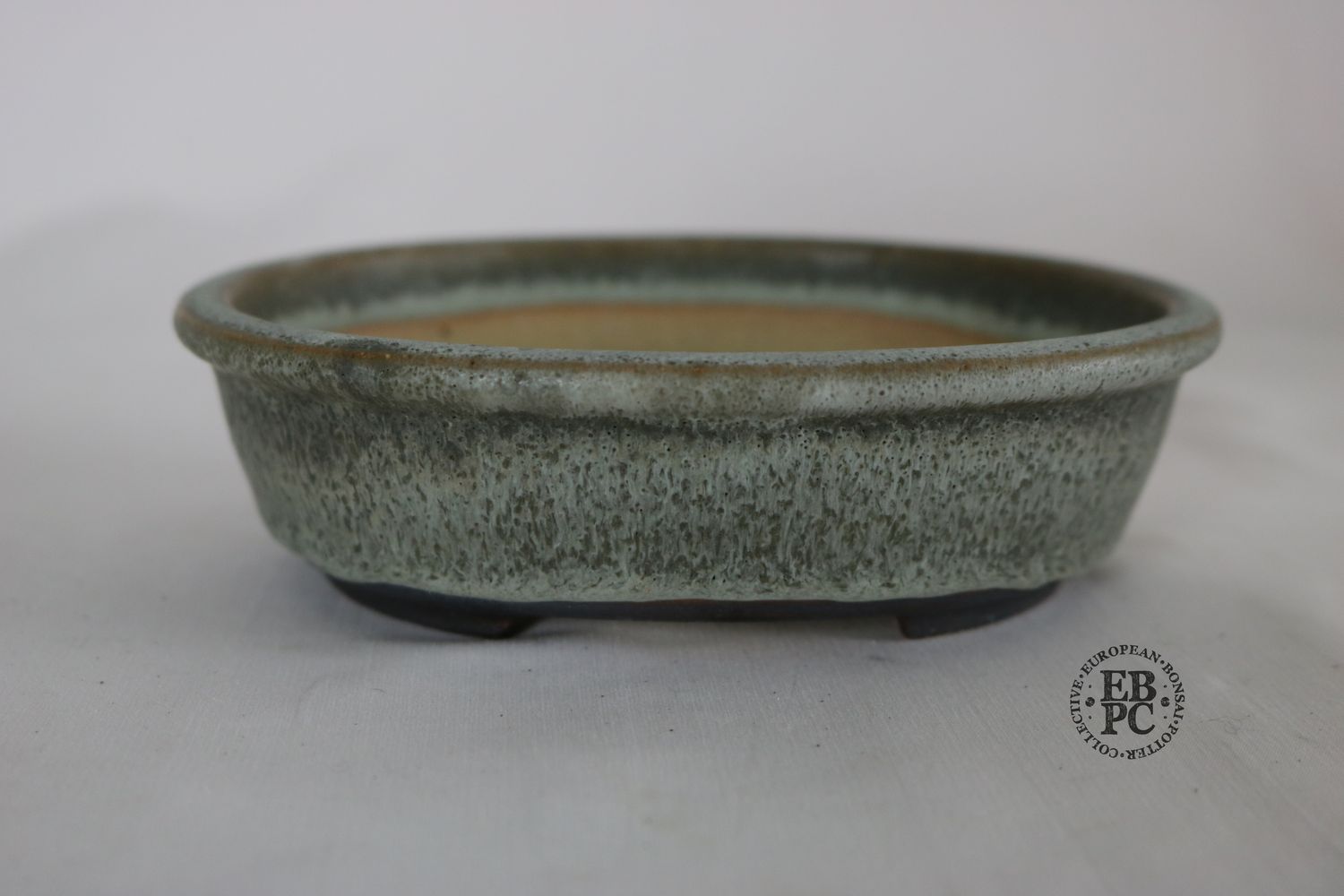 Walsall Studio Ceramics - David Jones; 14.3cm; Oval; Glazed; Turquoise; David Jones; EBPC Stamped.