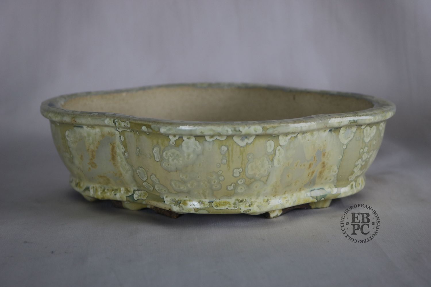 Bruno Auvinet - 21.3cm, Glazed; Mokko; Crystalline Glaze; Pearl &amp; Ivory Tones; EBPC Stamped; Bruno Auvinet.
