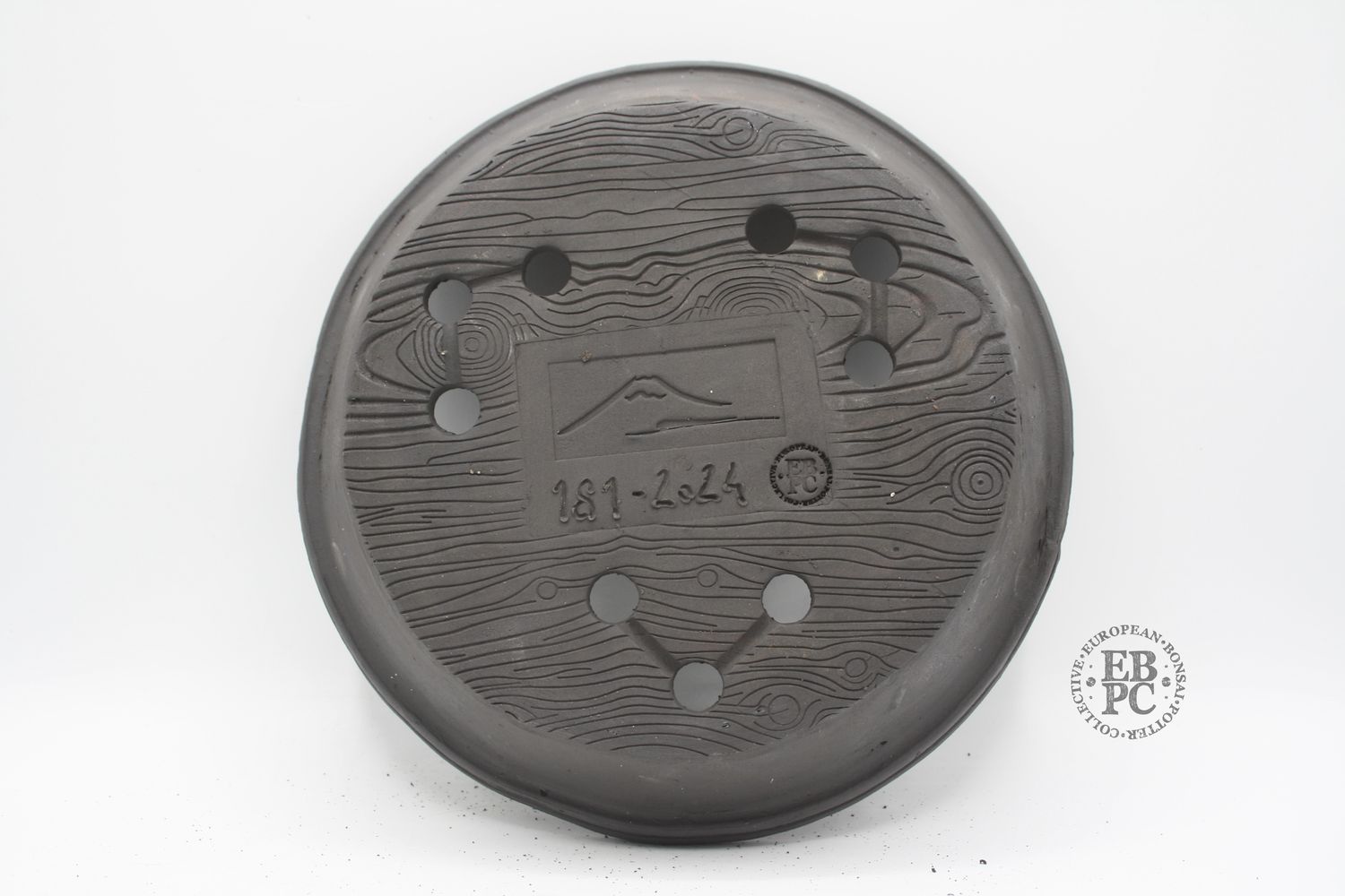 Shibusa Bonsai Pots - Italy. 23.2cm; Nanban Style; Double Lipped Design; Dark  Brown/Grey Clay; EBPC Stamped. * EBPC-DIRECT *- Shipped by the artist. Lorenzo Penello - Italy.