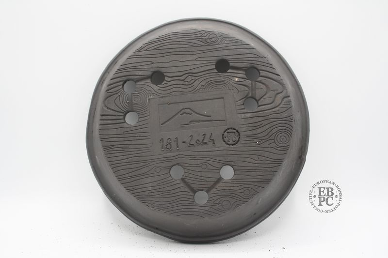 Shibusa Bonsai Pots - Italy. 23.2cm; Nanban Style; Double Lipped Design; Dark Brown/Grey Clay; EBPC Stamped. * EBPC-DIRECT *- Shipped by the artist. Lorenzo Penello - Italy. Shibusa Bonsai Pots - Italy. 23.2cm; Nanban Style; Double Lipped Design; Dark Brown/Grey Clay; EBPC Stamped. * EBPC-DIRECT *- Shipped by the artist. Lorenzo Penello - Italy.