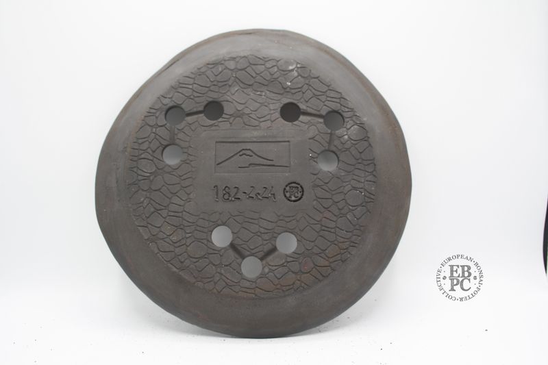 Shibusa Bonsai Pots - Italy. 28cm; Brown/Grey Clay; Hints of Red; Classic Nanban Design; EBPC Stamped. * EBPC-DIRECT *- Shipped by the artist. Lorenzo Penello - Italy.