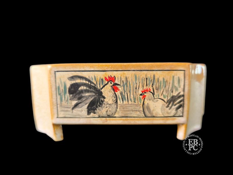 Vasart Bonsai - Italy.  14.5cm; Rectangle; Hand-Painted; Cut Corner Design; &#39;Sansui&#39;; Made by Vasart Bonsai; EBPC Stamped;  *EBPC DIRECT (Sent to you from within the EU!) *