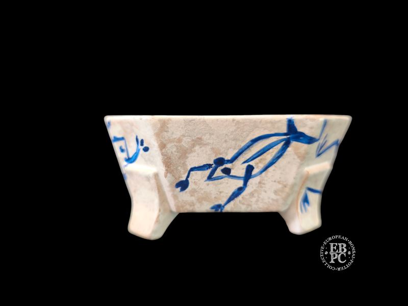 Vasart Bonsai - Italy. 15cm; Rectangle; Hand-Painted; Cut Corner Design; 'Kaeru'; Made by Vasart Bonsai; EBPC Stamped; *EBPC DIRECT (Sent to you from within the EU!) *