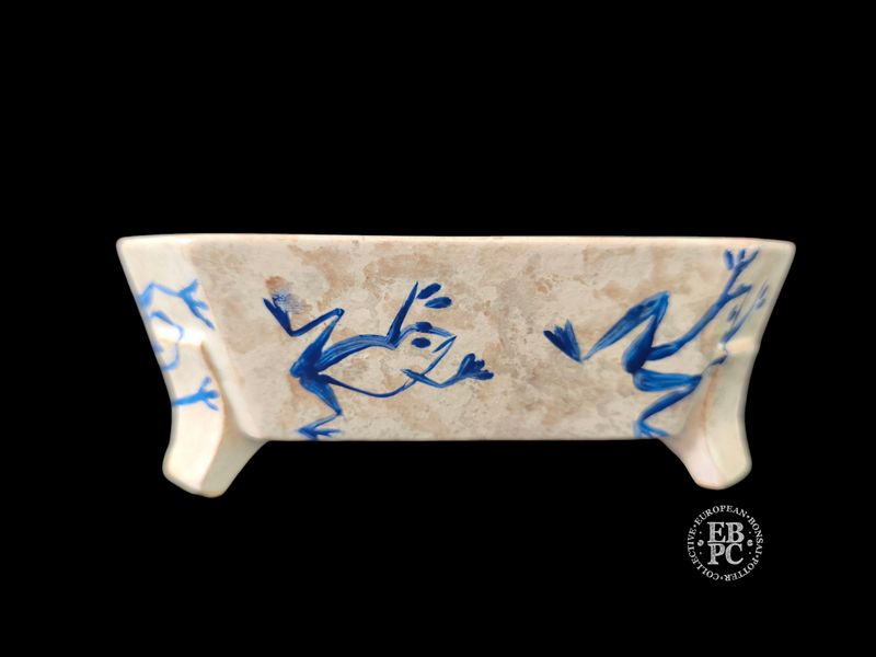 Vasart Bonsai - Italy.  15cm; Rectangle; Hand-Painted; Cut Corner Design; &#39;Kaeru&#39;; Made by Vasart Bonsai; EBPC Stamped;  *EBPC DIRECT (Sent to you from within the EU!) *