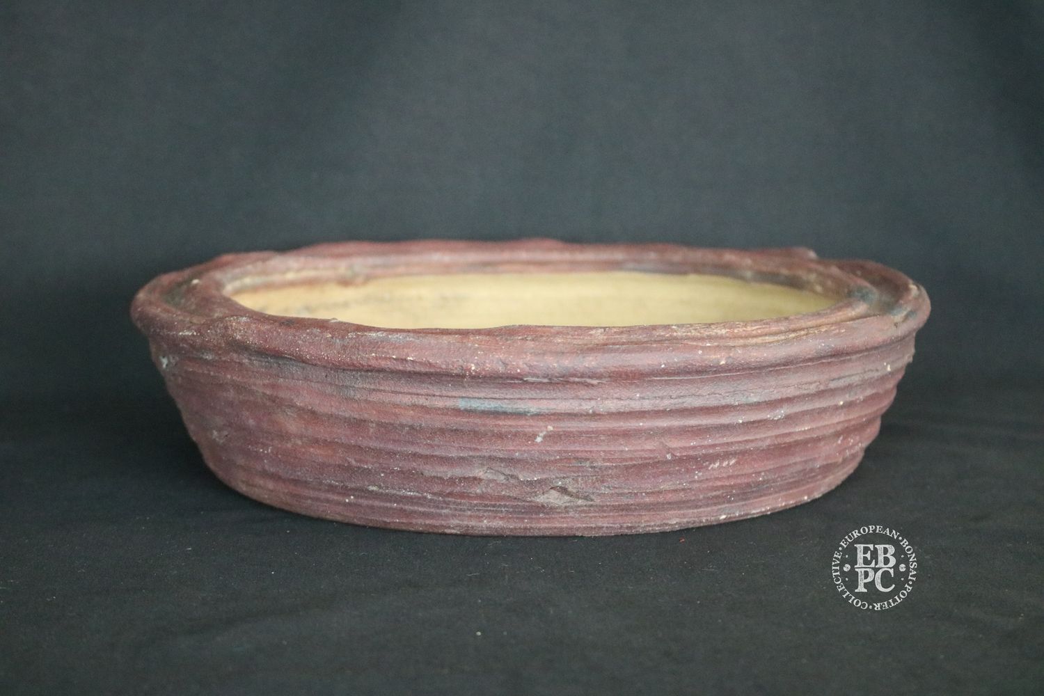 Ian Baillie –  29.3cm; Round; Nanban Style; Unglazed; Oxides; Older Pre-Loved Pot;