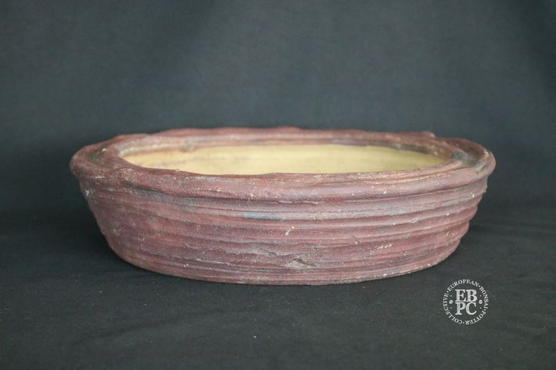 Ian Baillie –  29.3cm; Round; Nanban Style; Unglazed; Oxides; Older Pre-Loved Pot;
