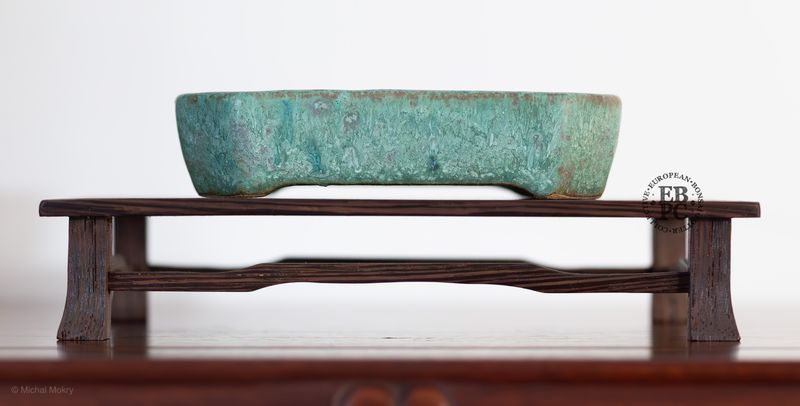 Michal Mokry - Netherlands.   14cm; Rectangle; Glazed; Greens; Running White; Made by Michal Mokry.  *EBPC DIRECT (Sent to you from within the EU!) *