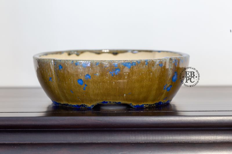 Michal Mokry - Netherlands. 18.5cm; Mokko; Crystalline Glaze; Browns; Blue Crystals; Made by Michal Mokry. *EBPC DIRECT (Sent to you from within the EU!) *