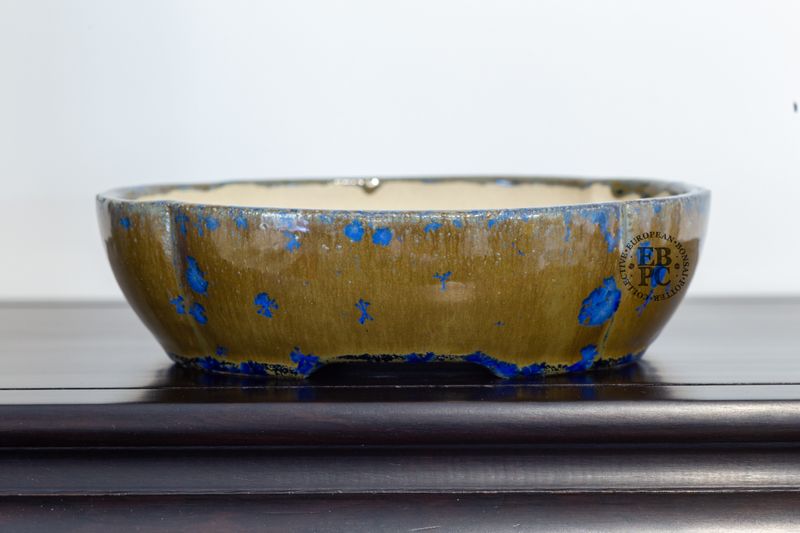Michal Mokry - Netherlands.   18.5cm; Mokko; Crystalline Glaze; Browns; Blue Crystals; Made by Michal Mokry.  *EBPC DIRECT (Sent to you from within the EU!) *