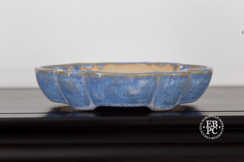 Michal Mokry - Netherlands.   18cm; Mokko; Light Blue; Crystals;  Aged Looking Glaze; Made by Michal Mokry.  *EBPC DIRECT (Sent to you from within the EU!) *