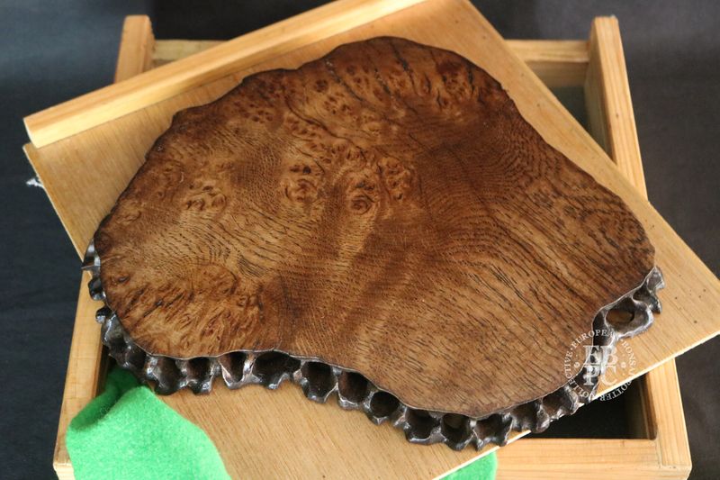 MSH Bonsai Stands - NeTaku / Jitta; Root Display Stand; 31.8cm; American Brown Oak; Handcrafted; Refined Oil &amp; Wax Finish; Bespoke Protective Box.