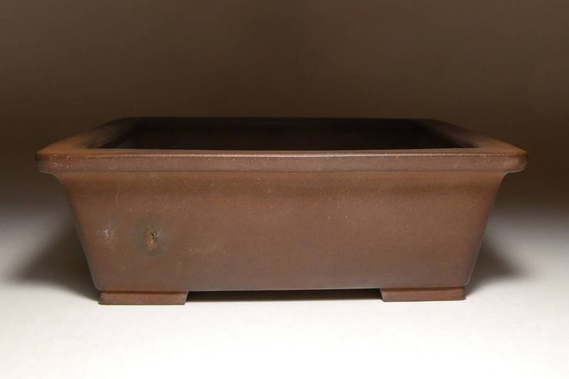 SHUHO YAKOTA - &#39;Shuge&#39;  Japan.   13cm; Shohin; Rectangle; Unglazed; Soft Corners; Recessed Feet. * Offered on behalf of a client. .