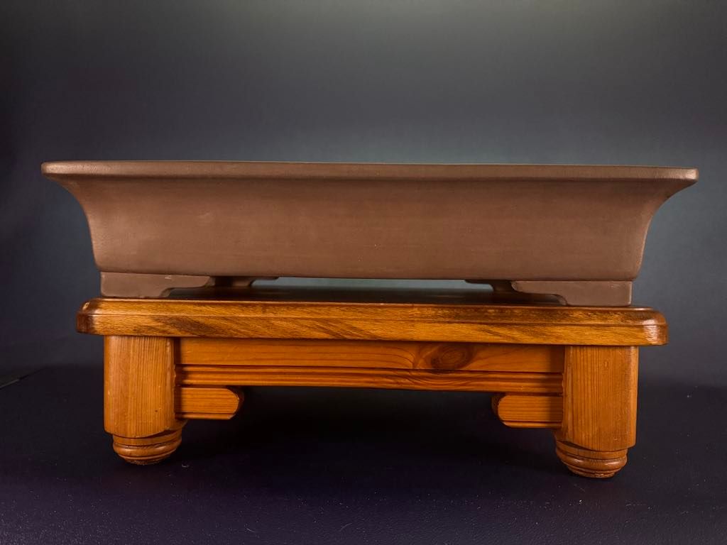 GYOUZAN, Nakano Yukizyou, Tokoname.   48cm; Mokko; Unglazed; Raised Lip Detail; Stepped Feet; Excellent Form &amp; Finish;  * Offered on behalf of a client.
