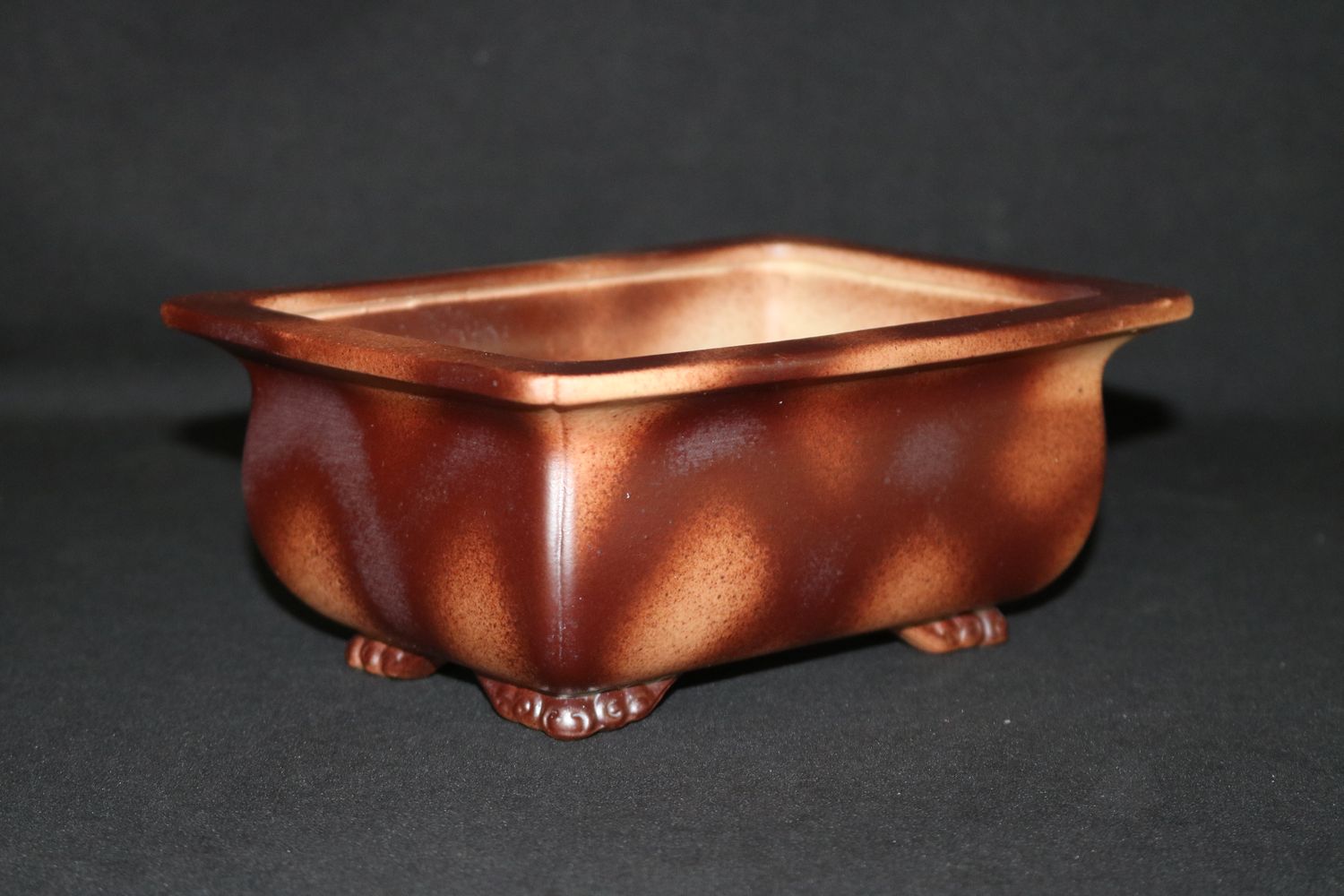 Tosui; Japan.   19cm; Rectangle; Deep; Glazed; Browns; Wood-Fired Aesthetic;