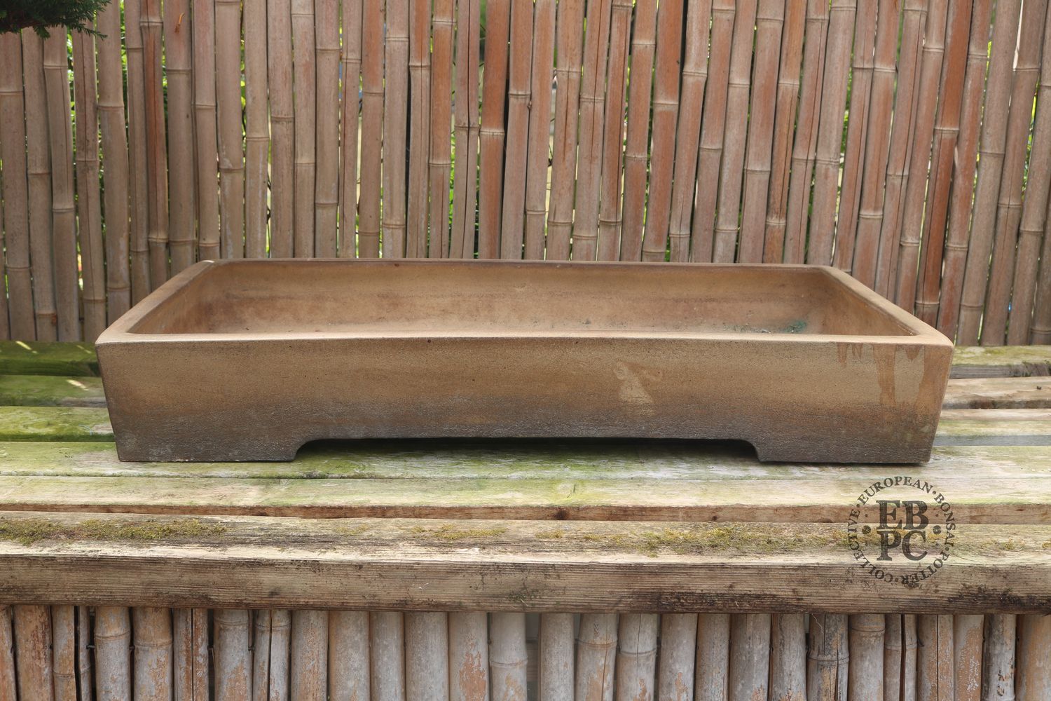 Derek Aspinall, England  - 79.1cm; XL Rectangle; Artist&#39;s Largest Ever Pot; Unglazed; Oxides; Chip to Corner; Show Stamp; Artist Stamped.                             - Selling for artist&#39;s family.