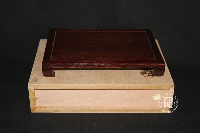 David Harris Bonsai Tables - Hand-Crafted; 20cm; Mahogany Colour; Display Table; Elegant Design; Inward Curving Legs; Stamped.