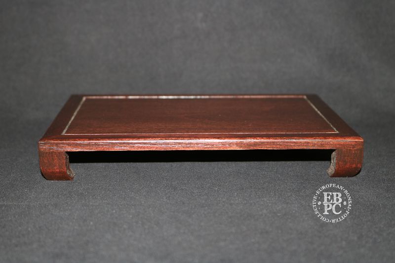 David Harris Bonsai Tables - Hand-Crafted; 20cm; Mahogany Colour; Display Table; Elegant Design; Inward Curving Legs; Stamped.