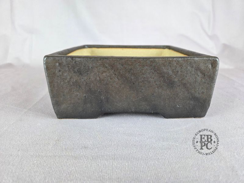 Terrajade, France.   Square; 18cm; Glazed; Stone Grey Glaze; Membership Launch Edition; EBPC Stamped