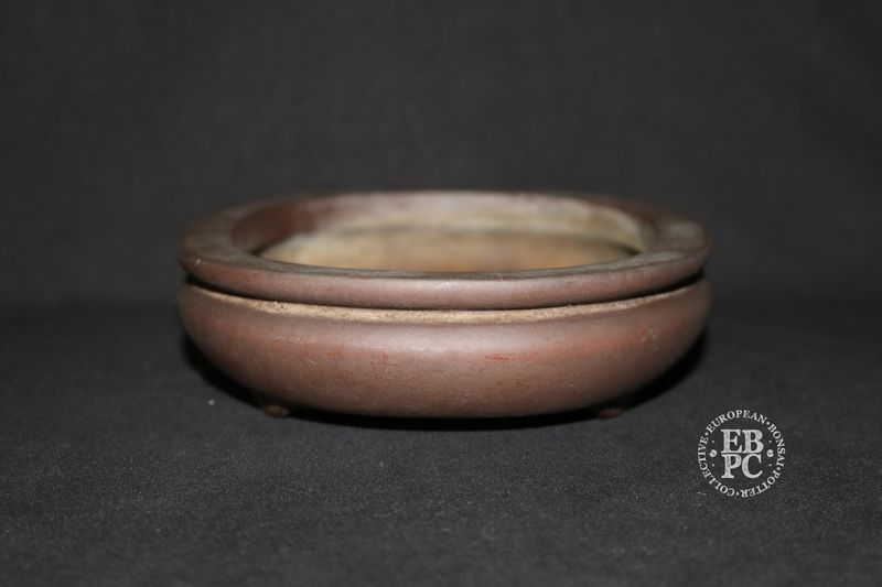 Yamaaki – Tokoname, Japan.  24.7cm; Oval; Fukurou/Bag Style; Unglazed; Stamped By Artist;