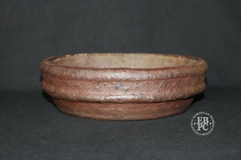 Matsushita 'Bonsai', Tokoname, Japan.  21.3cm; Round; Nanban; Rugged Aesthetic; Hand signed By Artist;