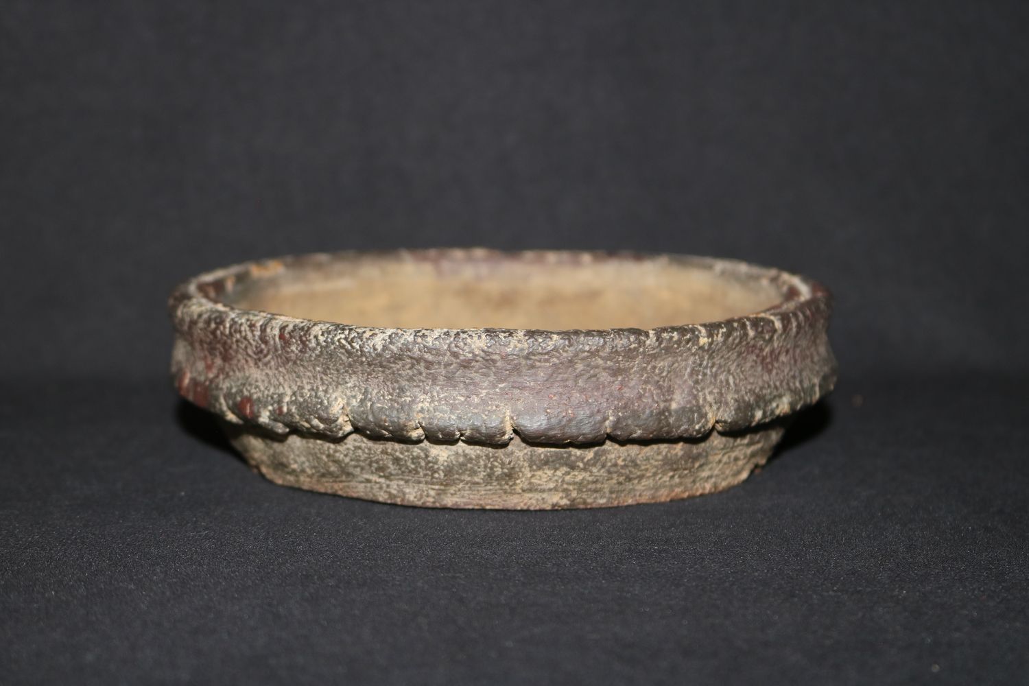 Yamaaki – &#39;Shosen Juudou&#39;, Tokoname, Japan.  16.7cm; Round; Nanban; Part Glazed; Deceased Artist; Hand signed.