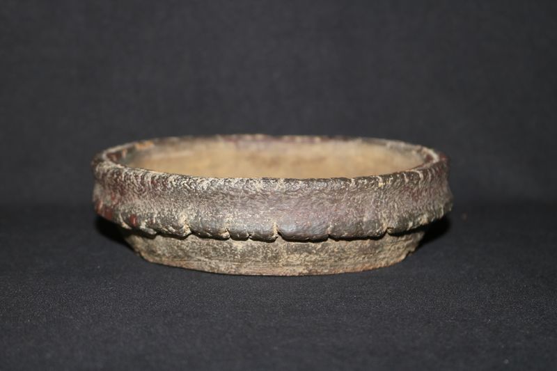 Yamaaki – &#39;Shosen Juudou&#39;, Tokoname, Japan.  16.7cm; Round; Nanban; Part Glazed; Deceased Artist; Hand signed.