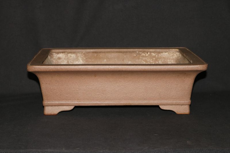 Yamaaki – Toshio Kataoka, Tokoname, Japan.  40cm; Rectangle; Handmade; Unglazed; Elegant Formal Design; Refined Finish: Hand-Signed &amp; Stamped.