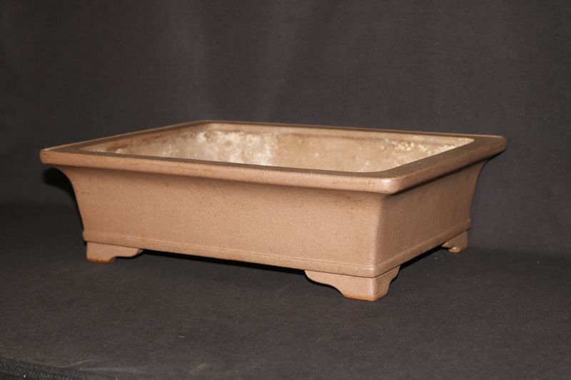 Yamaaki – Toshio Kataoka, Tokoname, Japan.  40cm; Rectangle; Handmade; Unglazed; Elegant Formal Design; Refined Finish: Hand-Signed &amp; Stamped.
