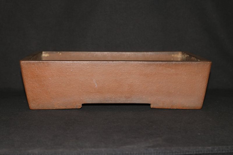 Kinka ware - Pre-Yamaaki – 'Shosen', Tokoname, Japan.  38cm; Rectangle; Unglazed; Over 100 Years Old; Deceased Artist; Hand signed.