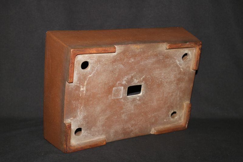 Kinka ware - Pre-Yamaaki – &#39;Shosen&#39;, Tokoname, Japan.  38cm; Rectangle; Unglazed; Over 100 Years Old; Deceased Artist; Hand signed.