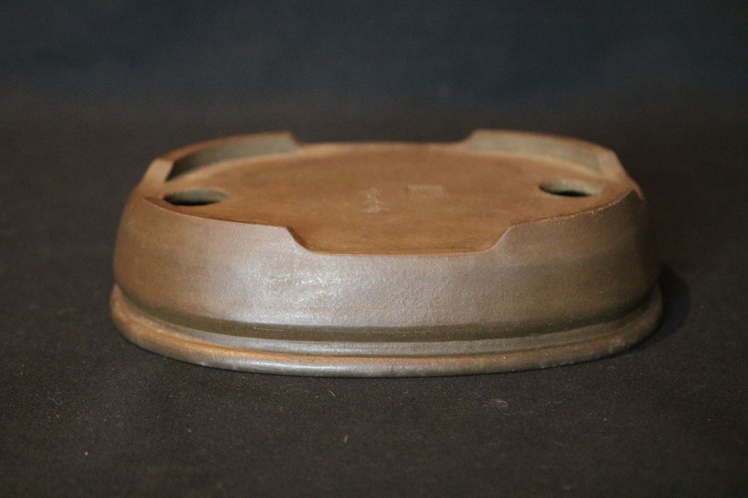 Kimiko Matuei, Japan.  14.7cm; Oval; Unglazed; Signed &amp; Stamped By Artist;