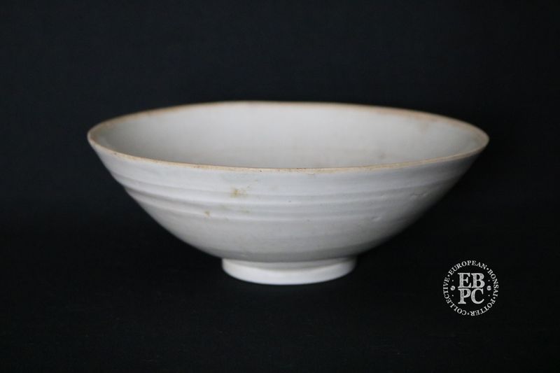 Song Dynasty - Chinese; Tea Bowl; Sugi Nari / Cedar Shape; White Glaze; 960AD to 1279AD; Shipped by the EBPC (UK) - From Bryan Albright&#39;s Private Collection -
