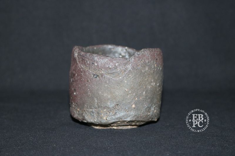 Mitch Iburgh, U.S.A. - Wood-Fired; Yunomi; Drink Vessel; Dark Clay; Inclusions; Organic texture; Shipped by the EBPC (UK) - From Bryan Albright&#39;s Private Collection -